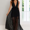 Golden Aura Maxi Dress Black