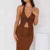 Coral Cove Halter Top Brown