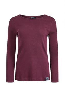 Weird Fish Maine Long Sleeve Outfitter T-Shirt Aubergine Size 20