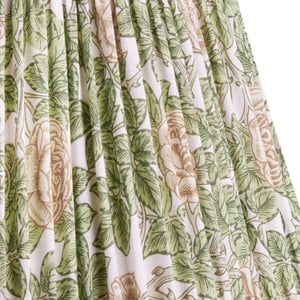 45cm scalloped straight empire shade in leafy arbour Rambling Rose linen by Morris & Co.