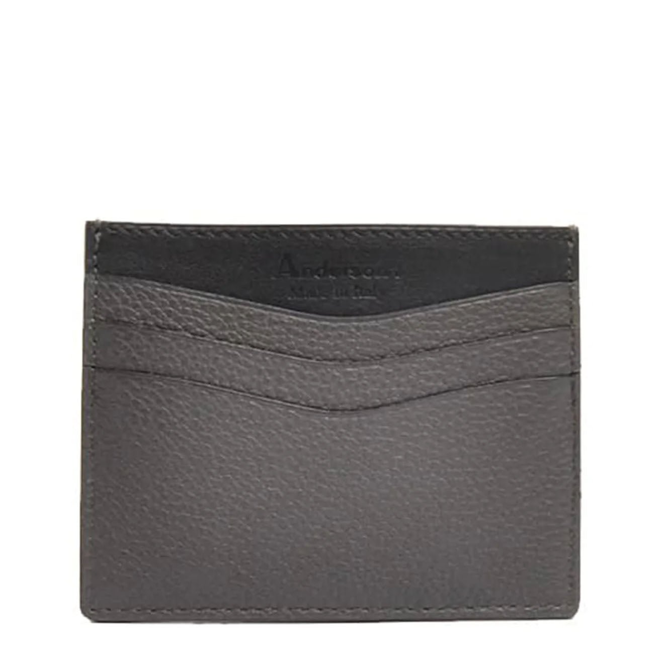 Andersons Leather Card Holder Grey