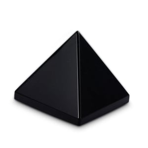 Jeulia "Grounding" Natural Obsidian Pyramid Crystal Carving