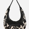 Hyna Arco Crossbody Bag (Black) - Black