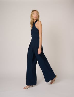 Navy Halterneck Shelby Jumpsuit
