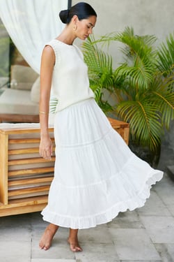 Colette Skirt in Off White