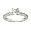 Jeulia Solitaire Round Cut Sterling Silver Ring
