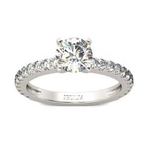 Jeulia Solitaire Round Cut Sterling Silver Ring