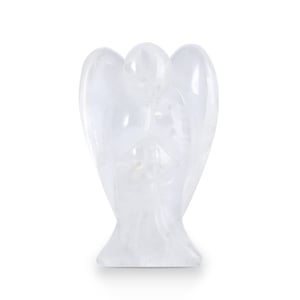 Jeulia "Source of Light" Natural Clear Quartz Guardian Angel Crystal Carving
