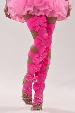 AKIRA Love You Too Stirrup Stockings