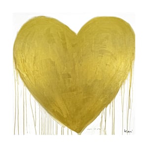 Heart Of Gold Drippy Heart Art Print