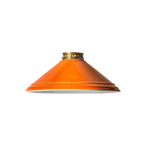 Ted ceramic shade in orange with stone interior