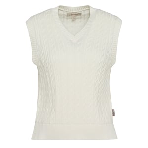 Barbour Womens Hartland Sleeveless Knitted Jumper Cloud