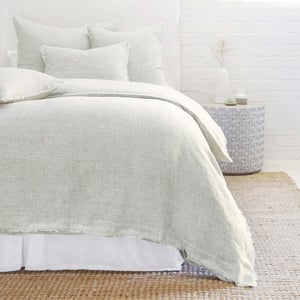 Logan Olive Linen Twin Duvet Cover