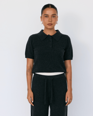 Tove Short Sleeve Cashmere Polo - Large