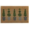 Printed Coir Topiary Doormat - 45x75cm