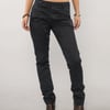 IMMORTAL Button Down Cotton Twill Jeans in Navy