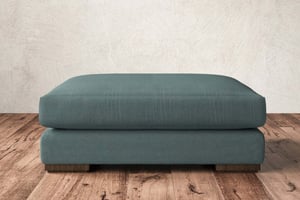 nkuku Guddu Dining Footstool | Make To Order | Grand | Recycled Cotton Airforce
