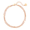 Duo Chain Anklet Rose Gold