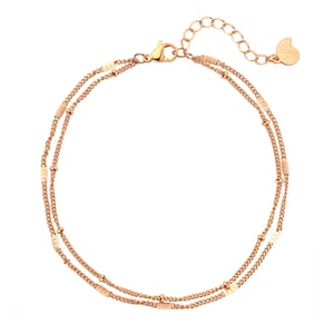 Duo Chain Anklet Rose Gold