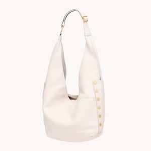 Hammitt Tom Zip Calla Lily White Brushed Gold Lrg