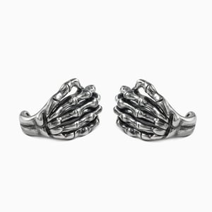 Jeulia "Gothic Style" Skeleton Sterling Silver Earrings