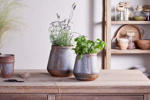 nkuku Mamba Outdoor Planter | Vases & Planters | Small | Aged Zinc