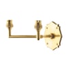 double insignia wall fitting in antique brass