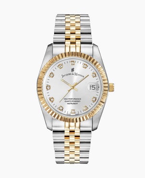 Inspiration Elegance 36MM Three-hands Date Two-tone Silver dial Stainless steel swiss watch