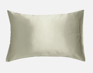 QE Home 100% Mulberry Silk Pillowcase in Switchgrass, Green, King