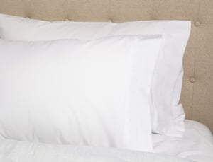 QE Home 300TC Cotton Sateen Pillowcases, Blue, Standard