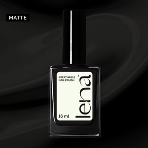 LENA Matte Breathable & Water-Permeable Halal Nail Polish - Nails Black…Coffee Light - LE71