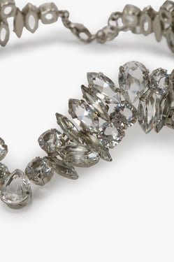 Victoria Beckham Crystal Choker In Silver - Womens