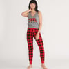Plaid Bear Women's Pajama Tank