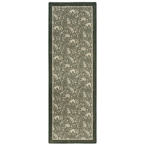 Whimsical Woodland Green Eco-Washable Runner - 75x220cm