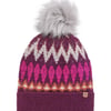 Weird Fish Frady Fair Isle Bobble Hat Beet Size ONE