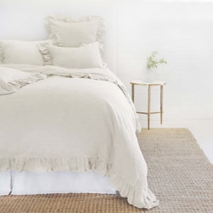 Charlie Flax Linen Queen Duvet Cover