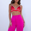 Desire Luxury Crop Top Red