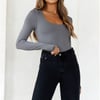 BASE Second Skin Long Sleeve Bodysuit Charcoal