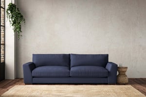 nkuku Guddu Sofa | Make To Order | Grand | Recycled Cotton Navy