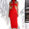 RUNAWAY Dani Midi Dress Red