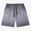 Distressed Washed Drawstring Shorts - Grey Purple / L