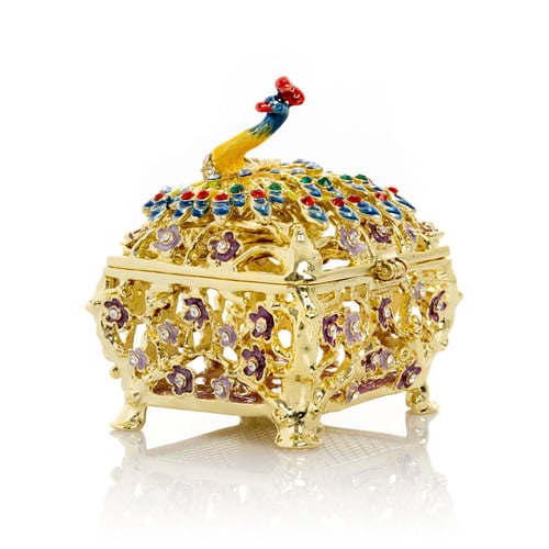 Peacock Trinket Box