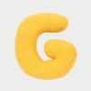 QE Home Alphabet Letter Cushion in G, Yellow