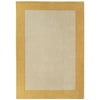 Borders Wool Rug Ochre - 80x150cm