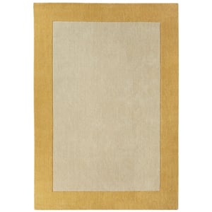 Borders Wool Rug Ochre - 160x230cm