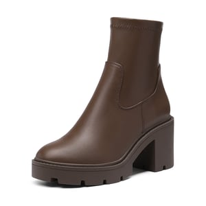 DREAM PAIRS Women s Chunky Lug Sole Ankle Booties
