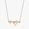 Heart & Arrow Key Necklace - 0.12 CT