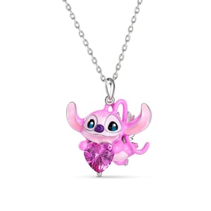 Jeulia "Cherub" Extraterrestrial with Love Enamel Sterling Silver Necklace