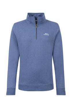 Weird Fish Avery 1/4 Zip Sweatshirt Faded Blue Size 8