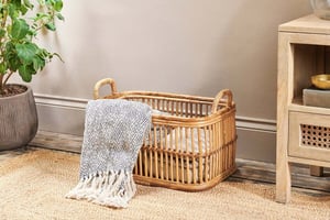nkuku Rammi Rattan Laundry Basket | Storage | One Size | Natural